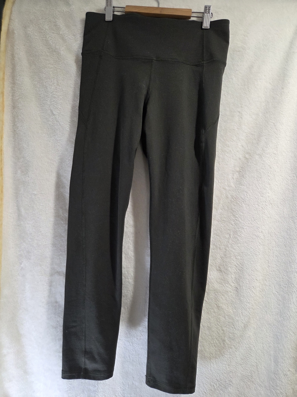 High-Rise Dark Olive Green Women's Leggings